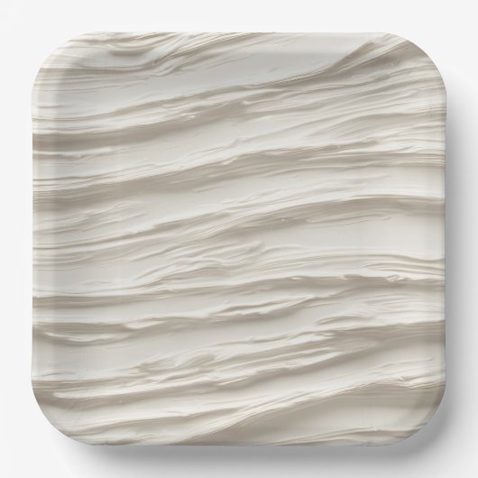 Assiettes En Carton Texture d'ivoire abstrait (Recto)