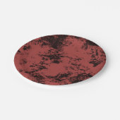 Assiettes En Carton Texture en marbre rouge en terre cuite (Angle)