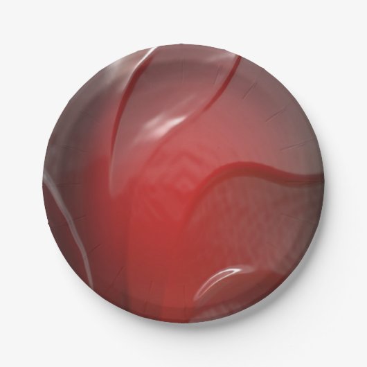 Assiettes En Carton texture en plastique rouge foncé (Devant)