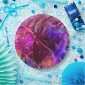 Assiettes En Carton Texture en verre brillant Spiky Faux Design abstra (Fête)