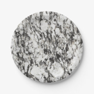 Assiettes En Carton texture granite   Arrière - plan de marbre en noi