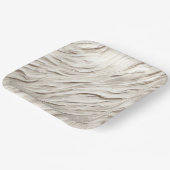 Assiettes En Carton Texture ivoire Abstraite (Angulaire)