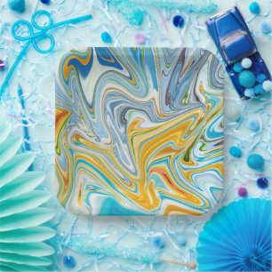 Assiettes En Carton Texture liquéfiée