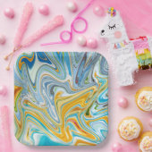 Assiettes En Carton Texture liquéfiée (Fête)