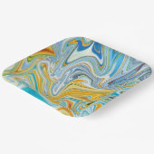 Assiettes En Carton Texture liquéfiée (Angulaire)