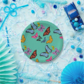 Assiettes En Carton Texture motif papillon (Fête)