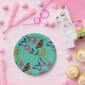 Assiettes En Carton Texture motif papillon (Fête)