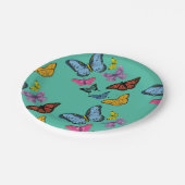 Assiettes En Carton Texture motif papillon (Angle)