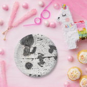 Assiettes En Carton Texture naturelle Blanc Quaking Aspen Bark Photo (Fête)