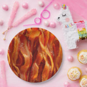 Assiettes En Carton Texture salée délicieuse de grésillement chaude de (Fête)