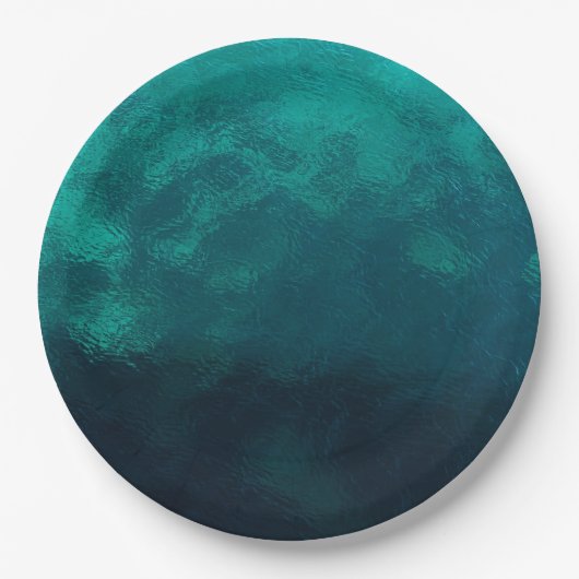 Assiettes En Carton Texture verte en verre dépoli (Devant)