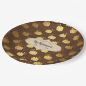 Assiettes En Carton Thankesgiving Gold Foil (Angle)