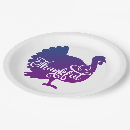 Assiettes En Carton Thankful (Angle)