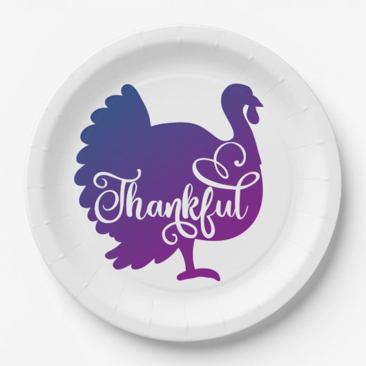 Assiettes En Carton Thankful (Devant)