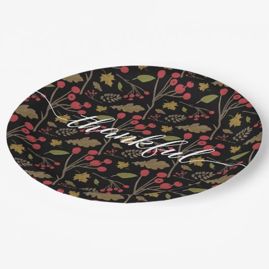 Assiettes En Carton Thanksgiving Automne Feuilles Thanksgiving Script (Angle)