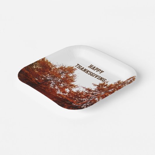ASSIETTES EN CARTON THANKSGIVING AUTUMN TREES (Angulaire)