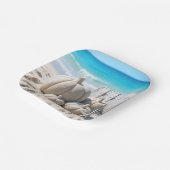 Assiettes En Carton Thanksgiving Beach Sand Pumpkins and Starfish (Angulaire)