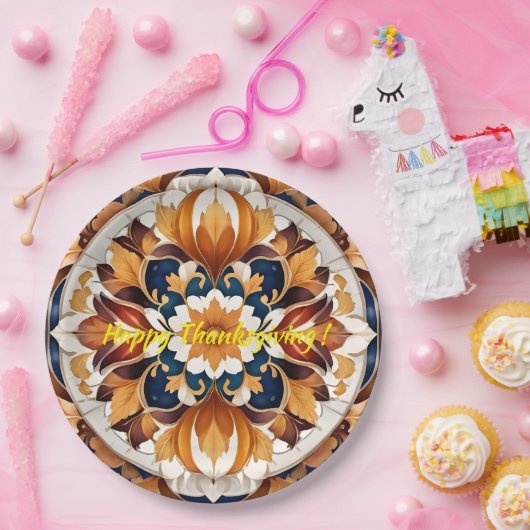 Assiettes En Carton Thanksgiving Collection d'automne Citrouille tenda (Fête)