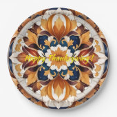 Assiettes En Carton Thanksgiving Collection d'automne Citrouille tenda (Devant)