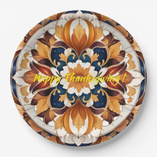 Assiettes En Carton Thanksgiving Collection d'automne Citrouille tenda