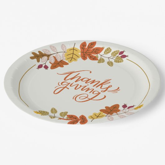 Assiettes En Carton Thanksgiving Day Bowles for Family (Angle)