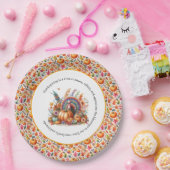 Assiettes En Carton Thanksgiving "Donner Merci" Boho Turkey (Fête)