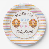 Assiettes En Carton Thanksgiving Fall Gender Reveillez Turquie (Devant)