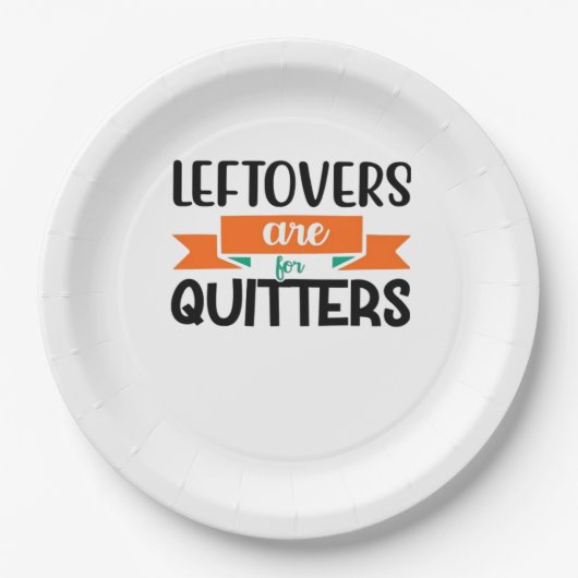 Assiettes En Carton Thanksgiving Leftovers Sont Pour Quitters Classic (Devant)