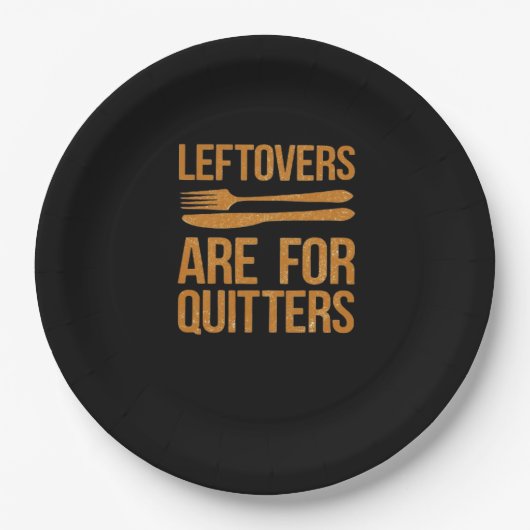 Assiettes En Carton Thanksgiving Leftovers Sont Pour Quitters Classic (Devant)