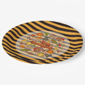 Assiettes En Carton Thanksgiving Moderne Belle Collection Automne (Angle)