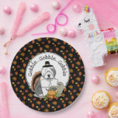 Assiettes En Carton Thanksgiving Old English Sheepdog (Gris 1) Fun (Fête)