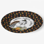 Assiettes En Carton Thanksgiving Old English Sheepdog (Gris 1) Fun (Angle)