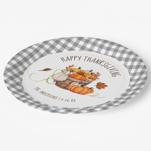 Assiettes En Carton Thanksgiving Paper Plates (Angle)