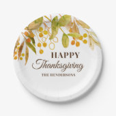 Assiettes En Carton Thanksgiving personnalisé (Devant)