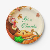 Assiettes En Carton Thanksgiving Pumpkin Pie (Devant)