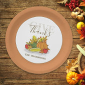 Assiettes En Carton Thanksgiving Remercier La verdure