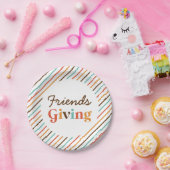 Assiettes En Carton Thanksgiving Retro Friends Giving Papier Plaques (Fête)