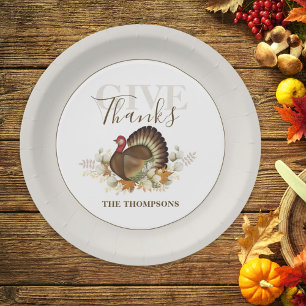 Assiettes En Carton Thanksgiving Russe Automne Turquie