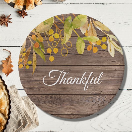 Assiettes En Carton Thanksgiving rustique