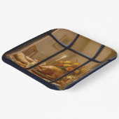 Assiettes En Carton Thanksgiving Turkey Feast In Window (Angulaire)