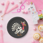 Assiettes En Carton Thanksgiving Turkey Moo Cow Head Fundy Fall Family (Fête)