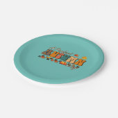 Assiettes En Carton Thanksgiving Un Parfait Jour d'Automne Retro Vinta (Angle)