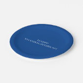 Assiettes En Carton Thanksgivukkah bleu blanc Thanksgiving Hanoukka (Angle)