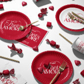 Assiettes En Carton That’s Amore Red script Bridal Shower