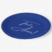 Assiettes En Carton That's Amore Mediterranean Cobalt Blue  (Angle)