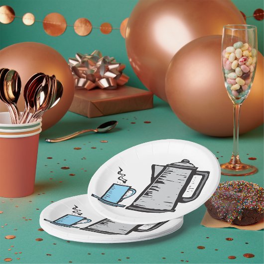 Assiettes En Carton Thé Et Coupe