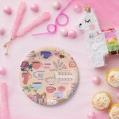 Assiettes En Carton Thé Et Livres (Fête)