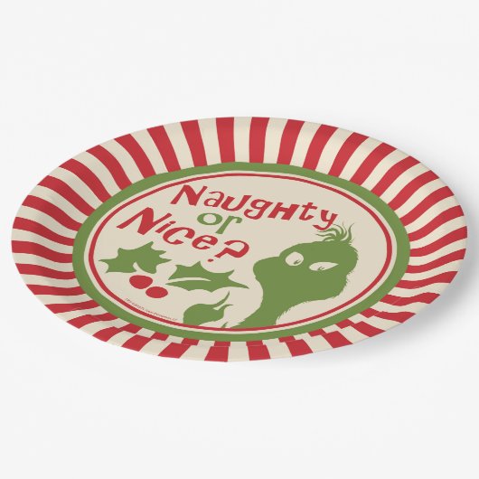 Assiettes En Carton The Grinch | Naughty or Nice (Angle)