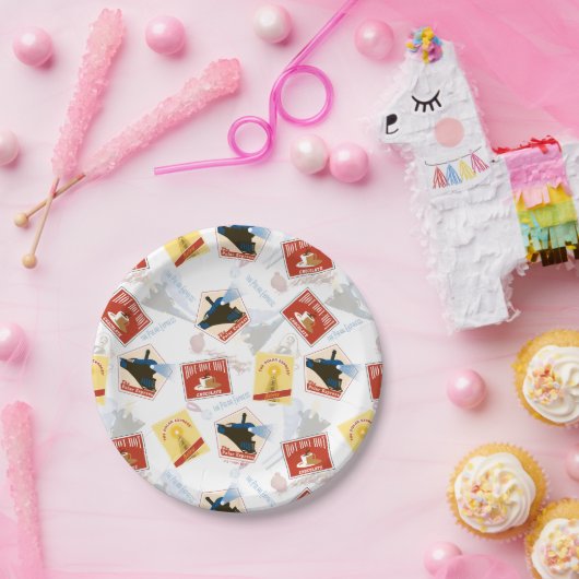 Assiettes En Carton The Polar Express | Retro Sticker Pattern (Fête)