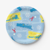 Assiettes En Carton The Polar Express | Retro Train & Ticket Pattern (Devant)